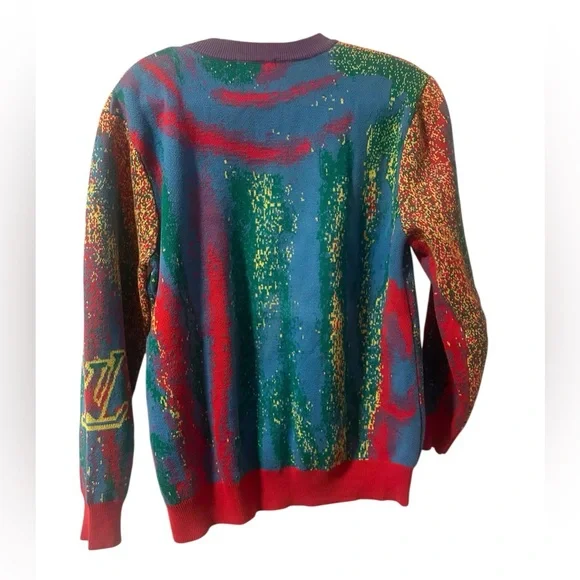 LV fashion bright colored sweater men’s small - Picture 4 of 4